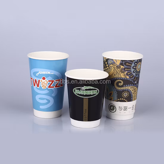 Disposable Double Wall Kraft Paper Cup Biodegradable Thick Cup for Hot Drink