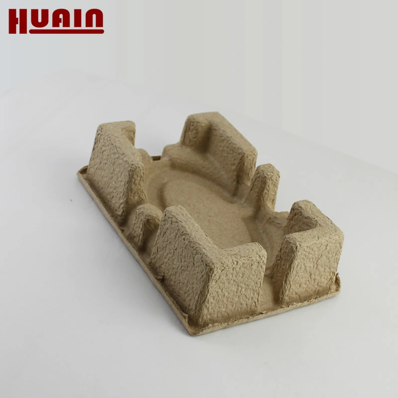 Biodegradable Paper Molded Fiber Packaging Custom Dry Press Pulp Tray